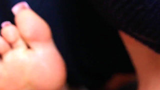 Foot Massage, Foot Worship & Footjob From Blonde Mistress - Cum on Soles