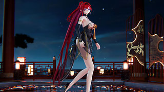 [mmd] 4K Yinyin-bingbing Korean Dance, Lingerie, Erotic Tattoo, Striptease