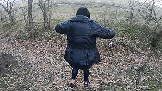 Blow-job in the Woods with My Husband Friend- Down-jacket Fetish 249