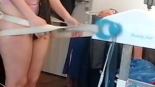 Amateur Massage with Vibrator, Naked Brunette. Hairy Latin Pussy, Big Tits, Big Ass.