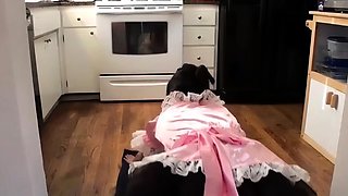 Cici: Saggy Diaper Maid Scrubbing Floor