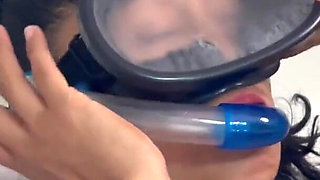 Let me try on the snorkel And maybe your cock