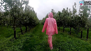 Lucy's Transparent Rainwear & Outdoor Public Pussy Tease