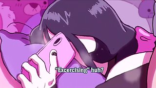 Hot anime girl stuffed massive cock in kinky cartoon bedroom sex