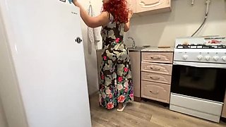 Step-mom shows off her curvy backside, eager for some taboo anal action with her son