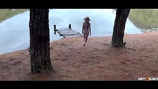 Hot Step Sister Fucks Me and a Stranger in the Forest - Anal & Blowjob Action