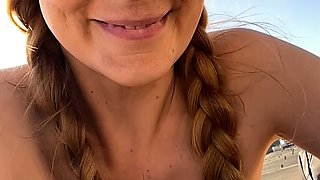 Small Tit Amateur Pussy Got Hard Fuck At Beach Side