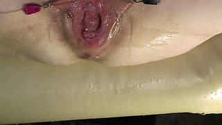 Spread Pumped Pussy Licking Fucking and Working with Dildos Part 2