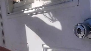 Locked out in a Thong