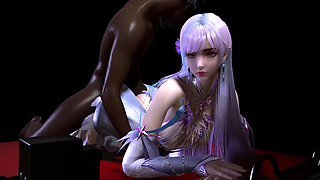 3D Cute Cosplay Babe Wearing Hot Dress Have Gangbang Sex