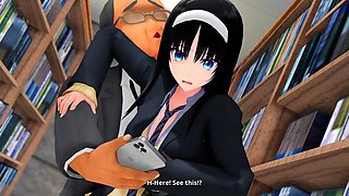 Hot student fucked in the library