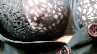 My big hard nipples want to rip my bra off