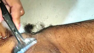 Desi Bhabhi Shaves My Cock and Jerks Me Off For First Time - Hot Indian Stepmom Action