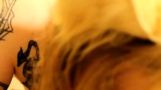 Cute blonde teen girlfriend awesome POV blowjob