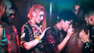 Stunning Bebe and Muriel's Trippy 5 cock orgy GANGBANG