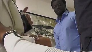 Malena observed by her husband as she is screwed by two big black cocks