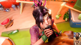 Slutty Fucking Ass Psylocke Deepthroats a BBC at the Beach, Honoka Big Breast Paizuri Cumshot Facial