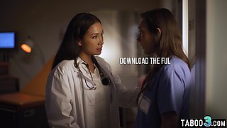 Latin mommy doctor lures a nurse into sex