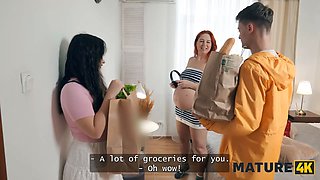 Mature4k. neighbours are having joy and hardcore mature red haired in threesome