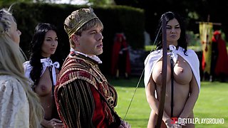 Jasmine Jae's Fierce Battle in a Fantasy Scene