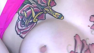 Curvy Tattooed Babe From the UK Want's All Dicks All Over Her