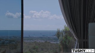 Emelie Crystal and Sara Bell are anal threesome pros
