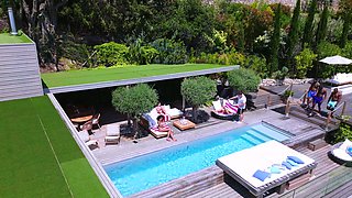 BLACKED Babes Have 3 BBC Pool Side Orgy