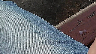 Girl Was Surprised to See Guy Jerking off Dick in the Park and Help Him Cum
