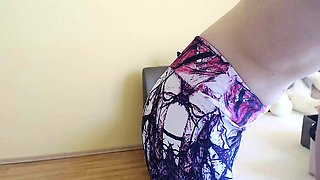 Slender camgirl with a fabulous ass pulls her panties down