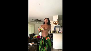 Black MILF with BIG boobs dancing and teasing