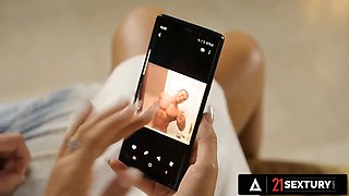 Twenty-one sextury - chesty cougar Shalina Devine gets her Big Tits covered in cum after strong double penetration