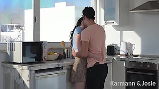 Curly Hair - He Cant Resist Me: He Fucks My Face And Pussy In The Kitchen