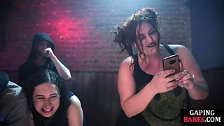 Horny lesbian assfingered by her GF