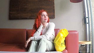Innocent Redhead Latina Tricked Into Rough Sex At Lingerie P