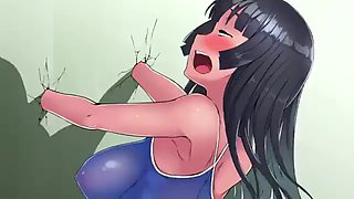 3d hentai girl stuck in the wall