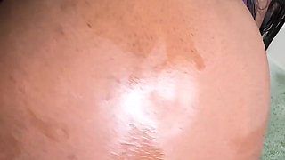 Thick Ebony Girl Takes a White Cock in Her Ass