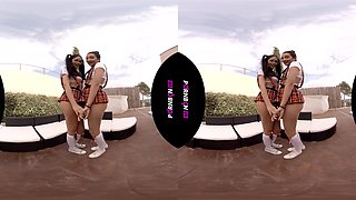 2 Lesbian Schoolgirls - Strapon Pussy Licking - Sexlikereal