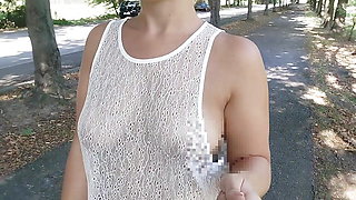 she walks around with her tits sweat.  I'm traveling by train and masturbating in public