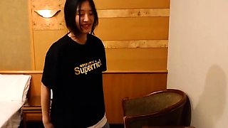 Pregnant Asian girl having sex in hotel