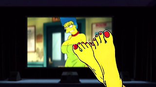 Tarantino Parody. Once Upon Time a... Housewife Mrs Sinpsom Teases with Dirty Feet. Cartoon Foot Fetish