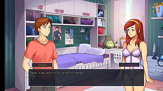 Step Sister with Panties on in Bed