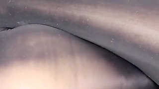Jerks off his feet. Latex. Cum on legs