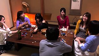 Japanese group sex with pussy licking and fucking
