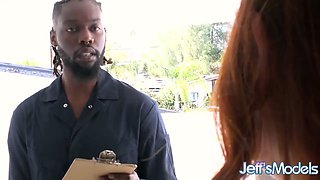 Curvy Redhead Adora Bell Seduces a Black Stud