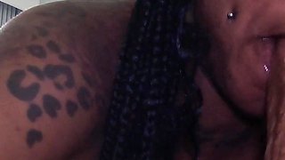 Sexy Ebony Freak Princess P Sucks and Fucks