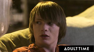 Blonde PAWG Spencer Scott decides her sheltered stepson needs a first time lesson