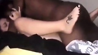 Interracial Amateur Sex Tape with Her BBC