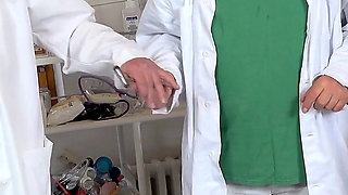 Two Old Doctors Finger a Naked Teen Bella Angel During Her Gyno Exam