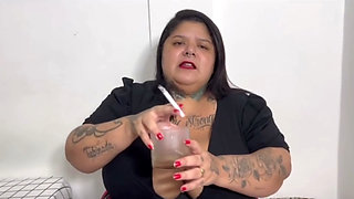 Smoky BBW Tease & Naughty Plug Play
