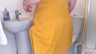 BBW Wife Big Natural Tits Shower - Homemade Amateur MILF Mature